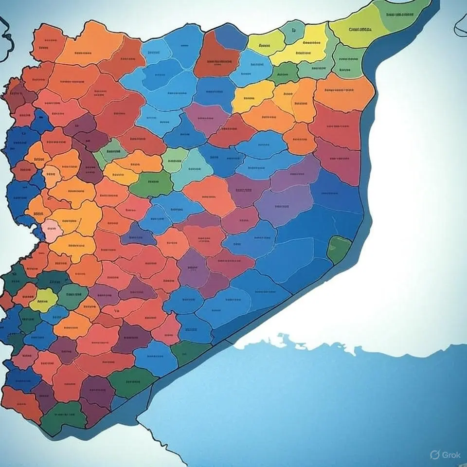 Syria Divided By Conflict Into A Patchwork Of Ethnic Territories 