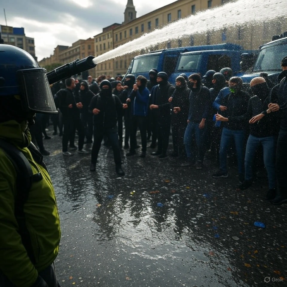 ICE Agents Crush Antifa Blockade with Water Cannons, Backed by Millions of American Voters