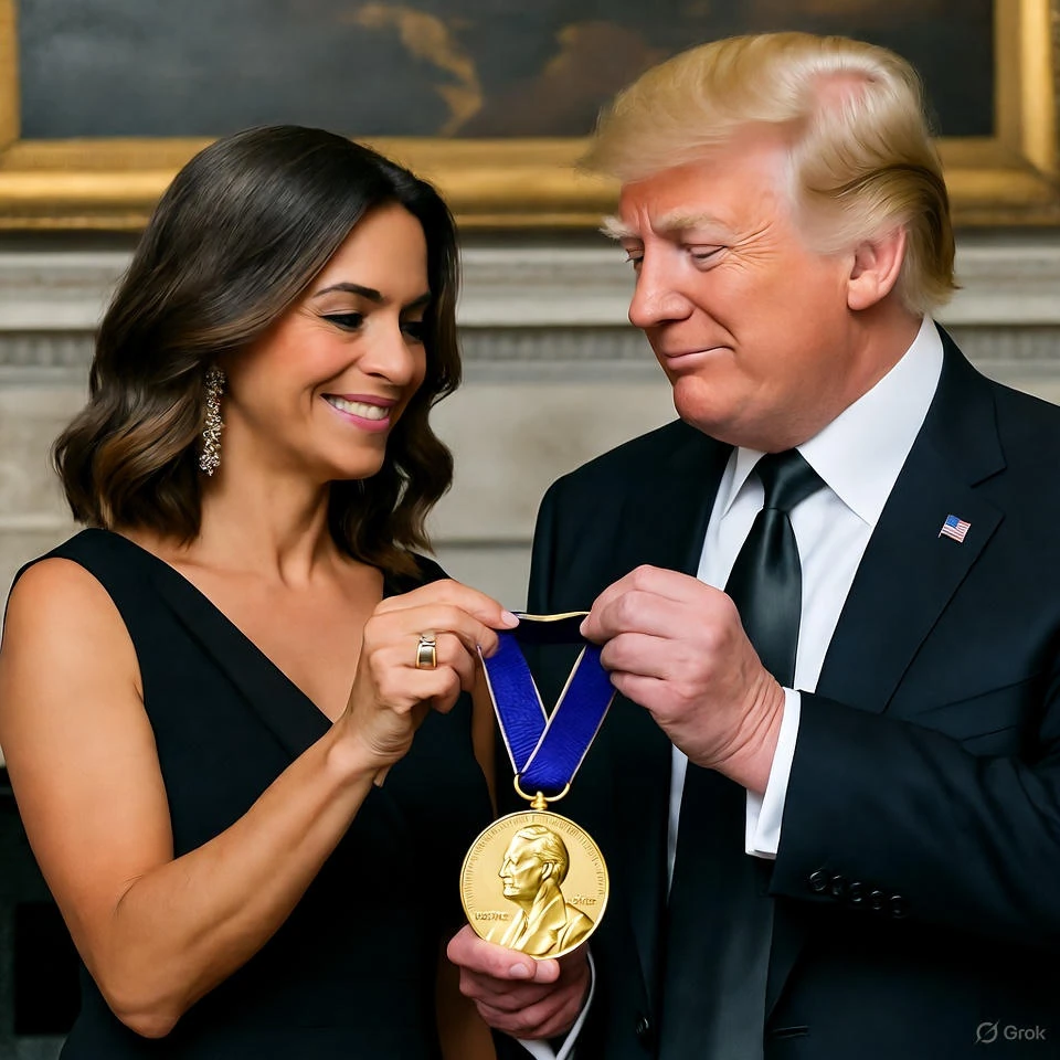 Nobel Laureate Maria Corina Machado Backs Trump for Peace Prize, Citing Role in Ending Wars and Freeing Venezuela
