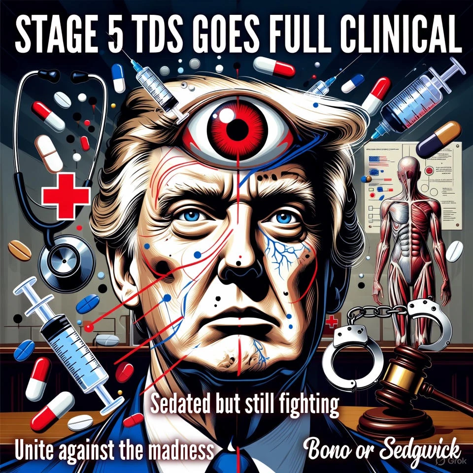 Stage 5 TDS Goes Full Clinical: Bono, Sedgwick, Slotkin & Even Alex Jones Lose Grip on Reality Over Trump