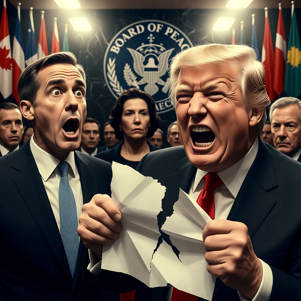 Trump Snubs Carney, Revokes Board of Peace Invite Amid Davos Clash