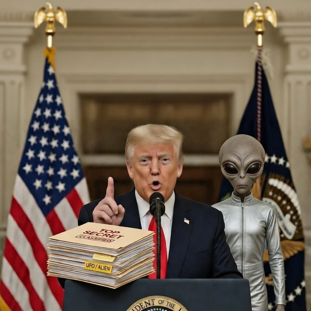 Trump Orders Declassification of Alien, UFO Files for Transparency