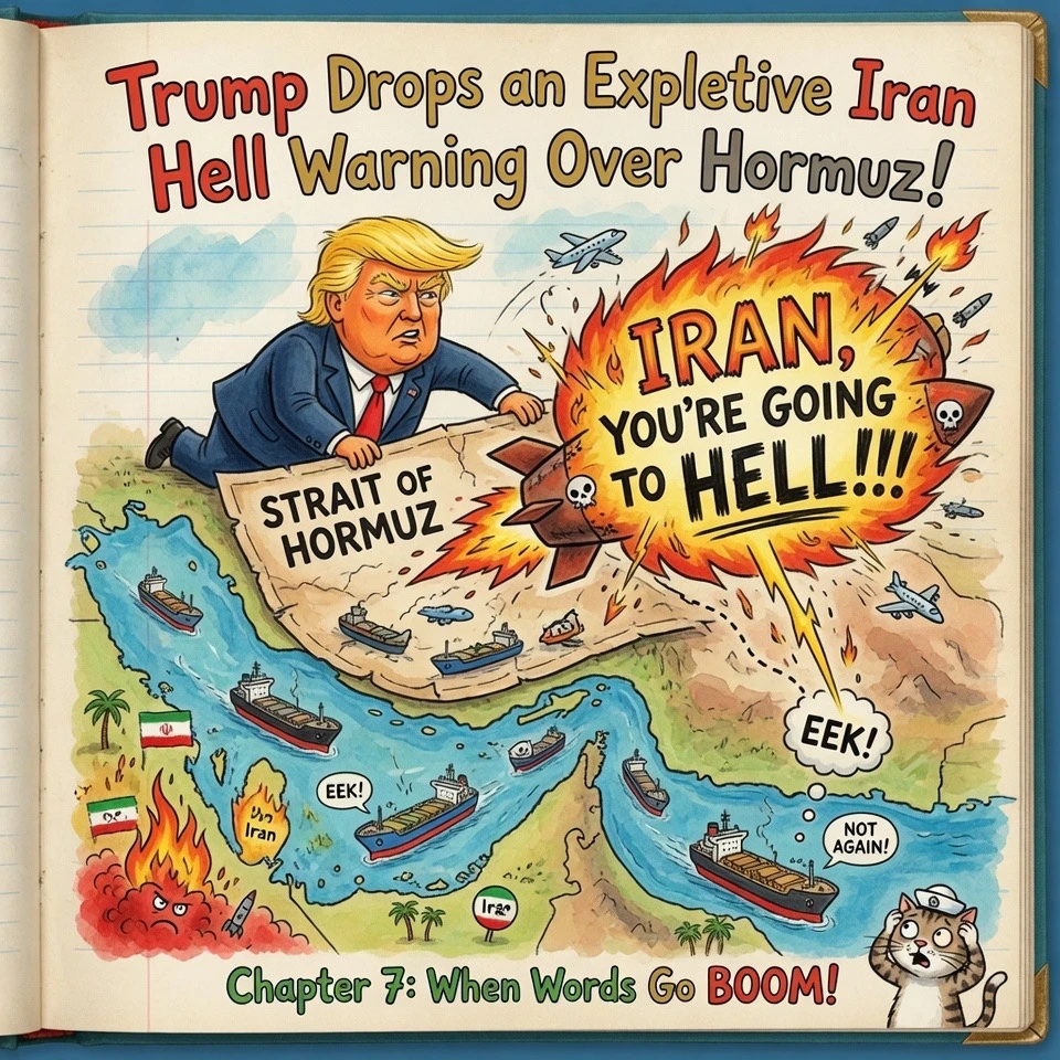 Trump Drops Expletive Iran Hell Warning Over Hormuz