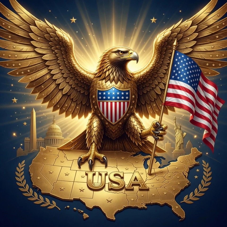 Trump’s Golden Eagle Guards Constitution in Oval Office