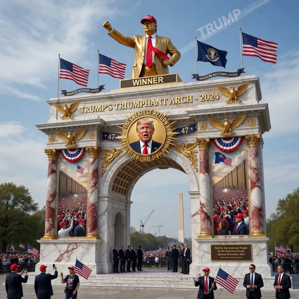 Trump Announces World’s Greatest Triumphal Arch for Washington D.C.