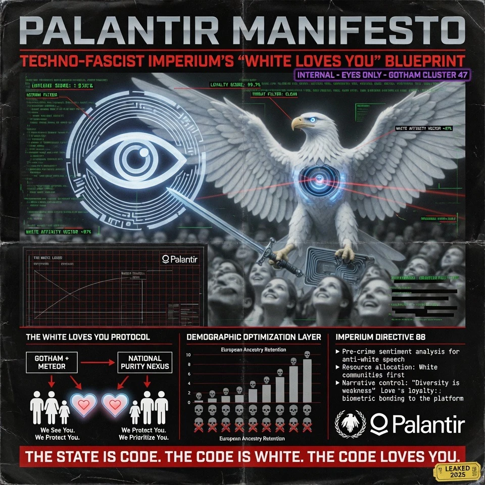 Palantir Manifesto: Techno-Fascist Imperium’s “White Loves You” Blueprint