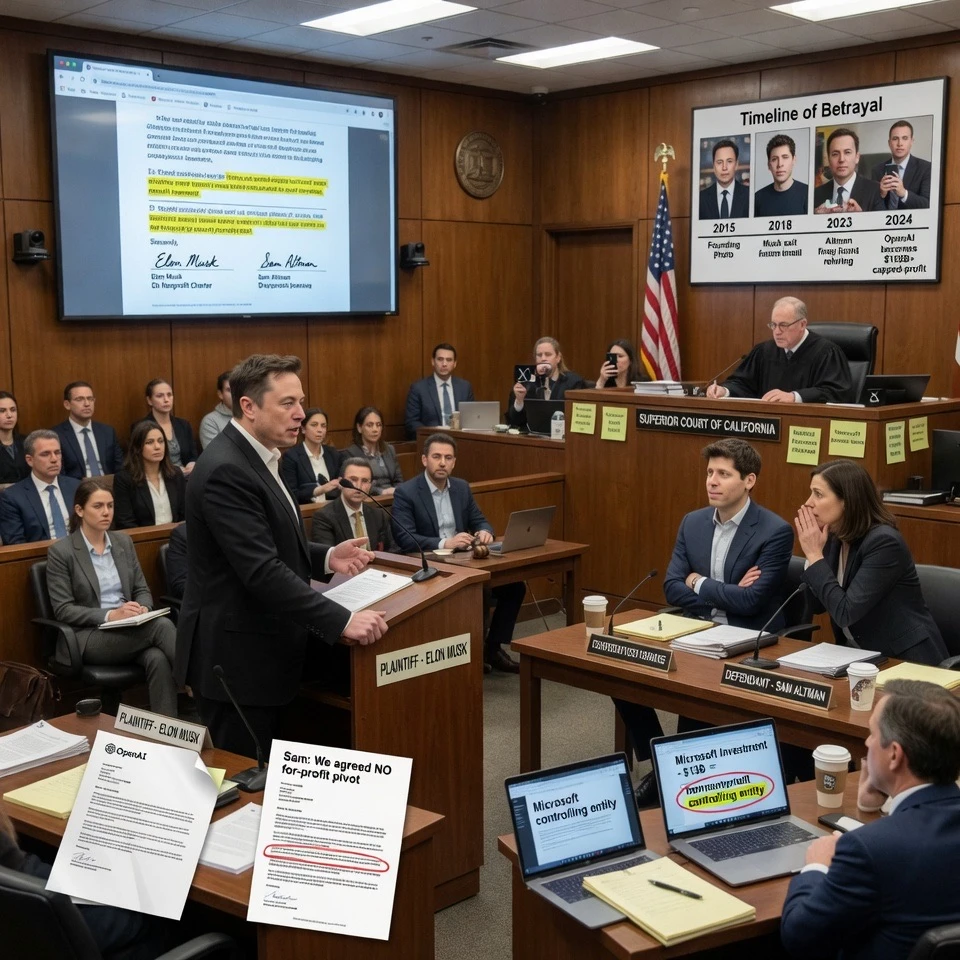 Musk vs Altman Trial Exposes OpenAI Nonprofit Betrayal