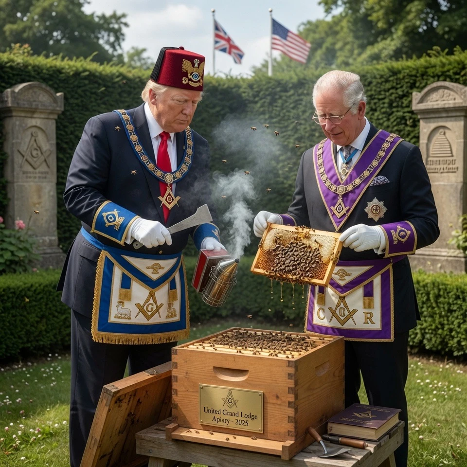Royals and President Tour White House Beehive in Masonic Rite