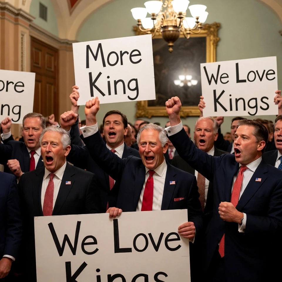 Democrats Fund No Kings Protests Then Ovate Literal King