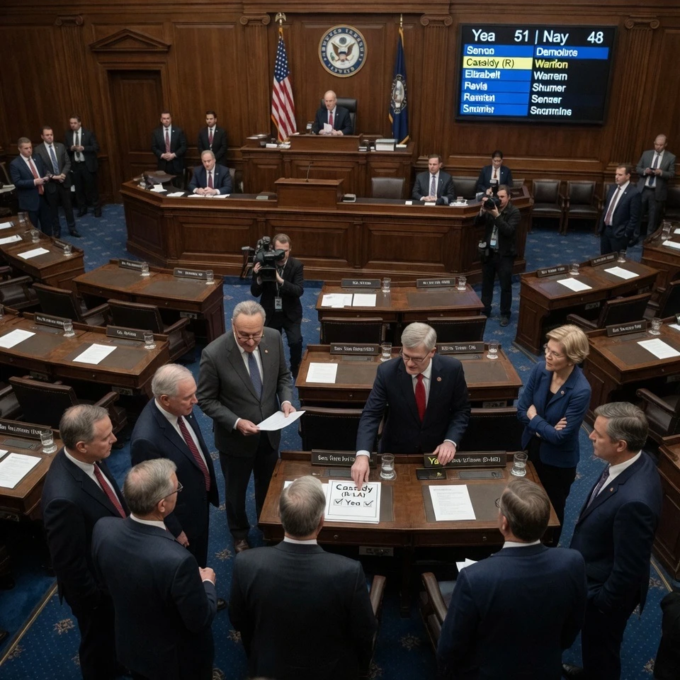 Defeated GOP Sen. Cassidy Flips to Advance Bill Ending Iran War