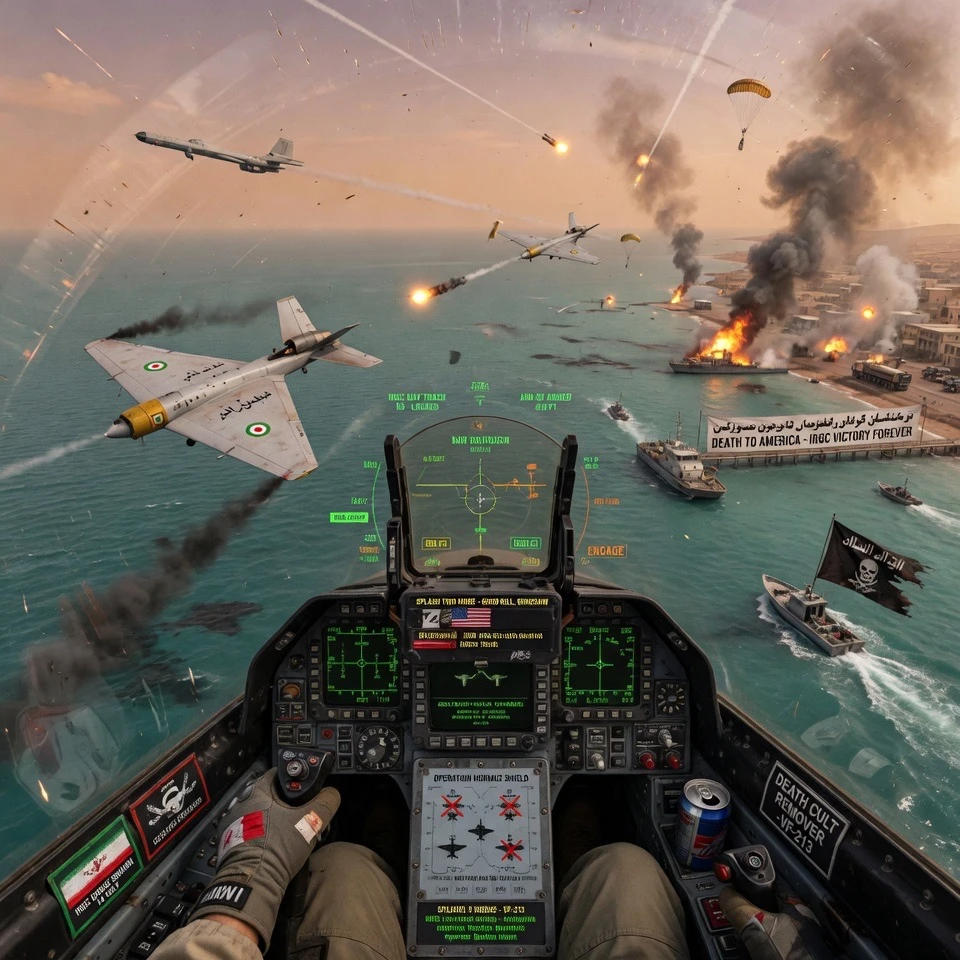 US Downs Iranian Drones Over Hormuz as IRGC Death Cult Crumbles