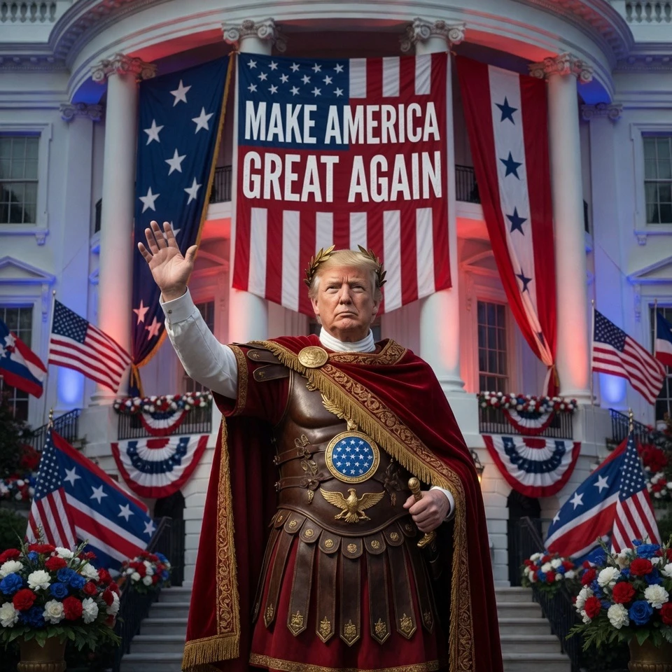 American Caesar Quells Parthian Skirmish, Hosts Triumphant Estate Circus Maximus