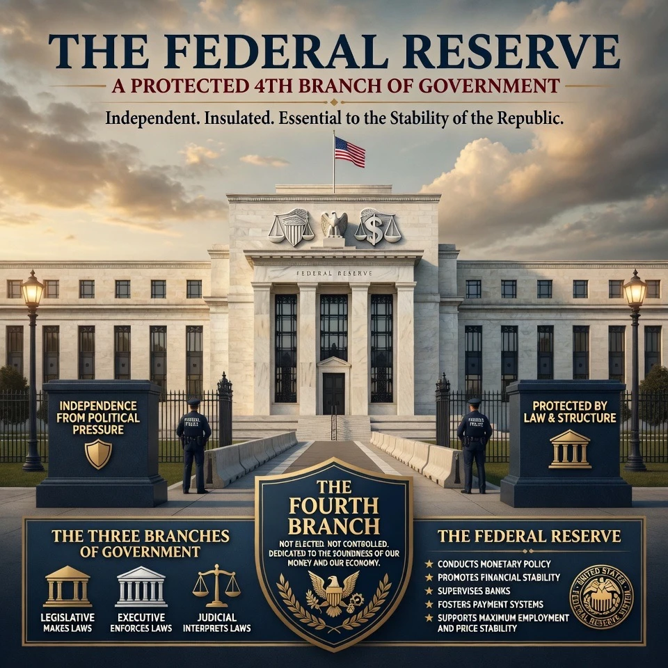 Supreme Court Shields Unaccountable Fed as Illegal Fourth Branch Power.