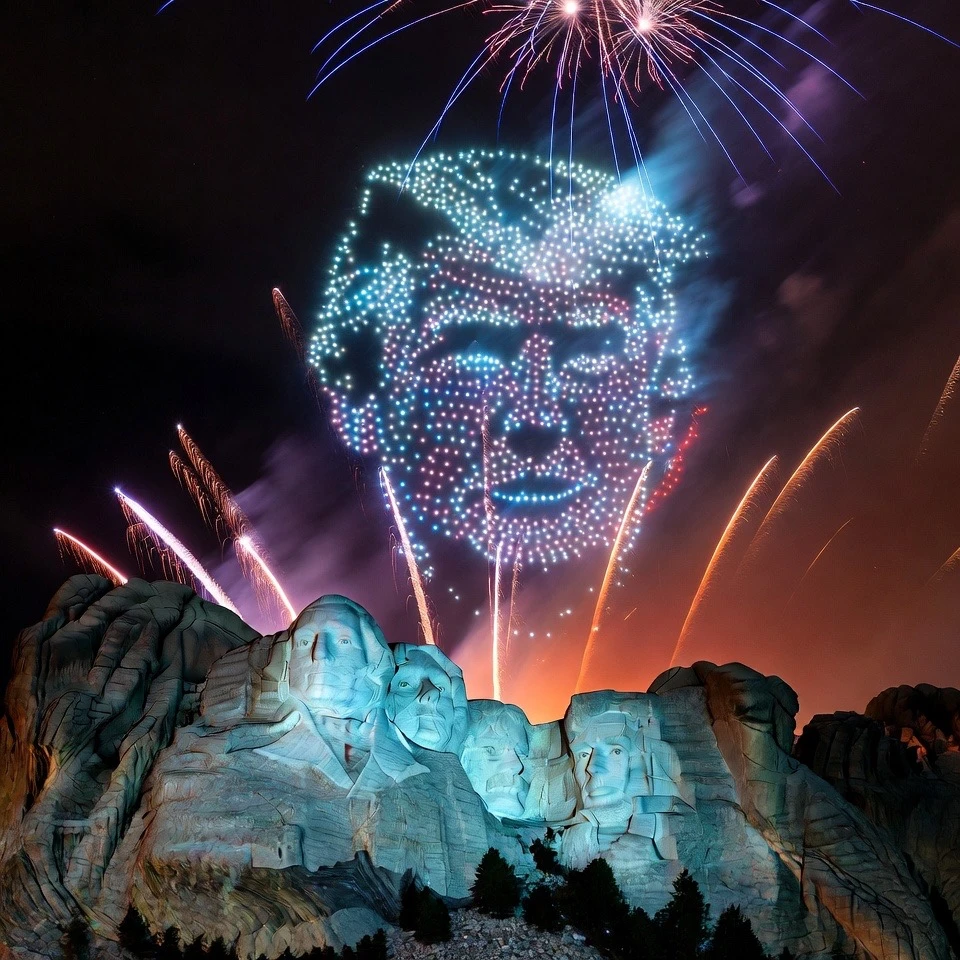 Trump's Mount Rushmore Address Earns Him Place Stirring National Greatness