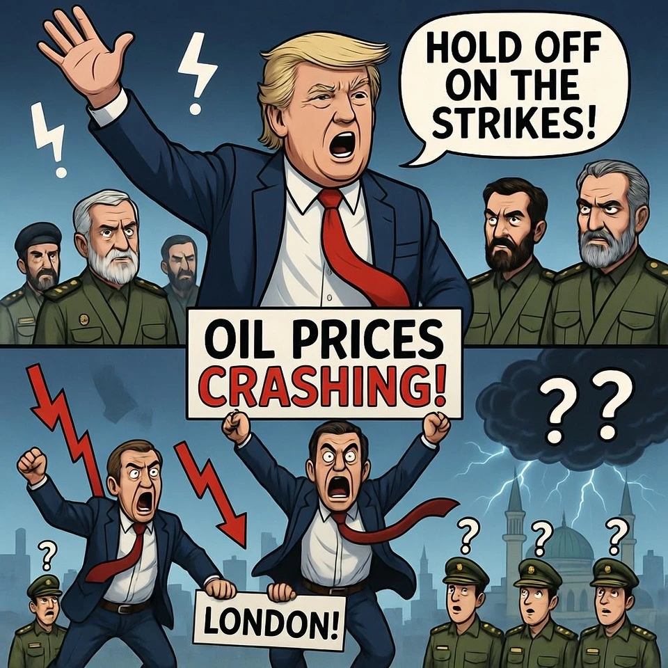 Trump Pauses Iran Strikes Third Night as Oil Plunges