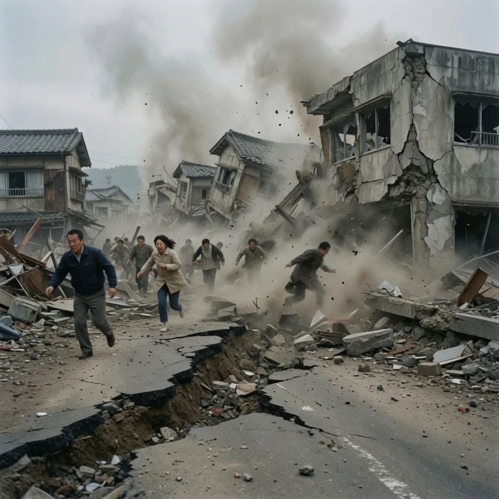 Powerful Quake Strikes Southern Japan Trapping Victims in Collapsed Mall