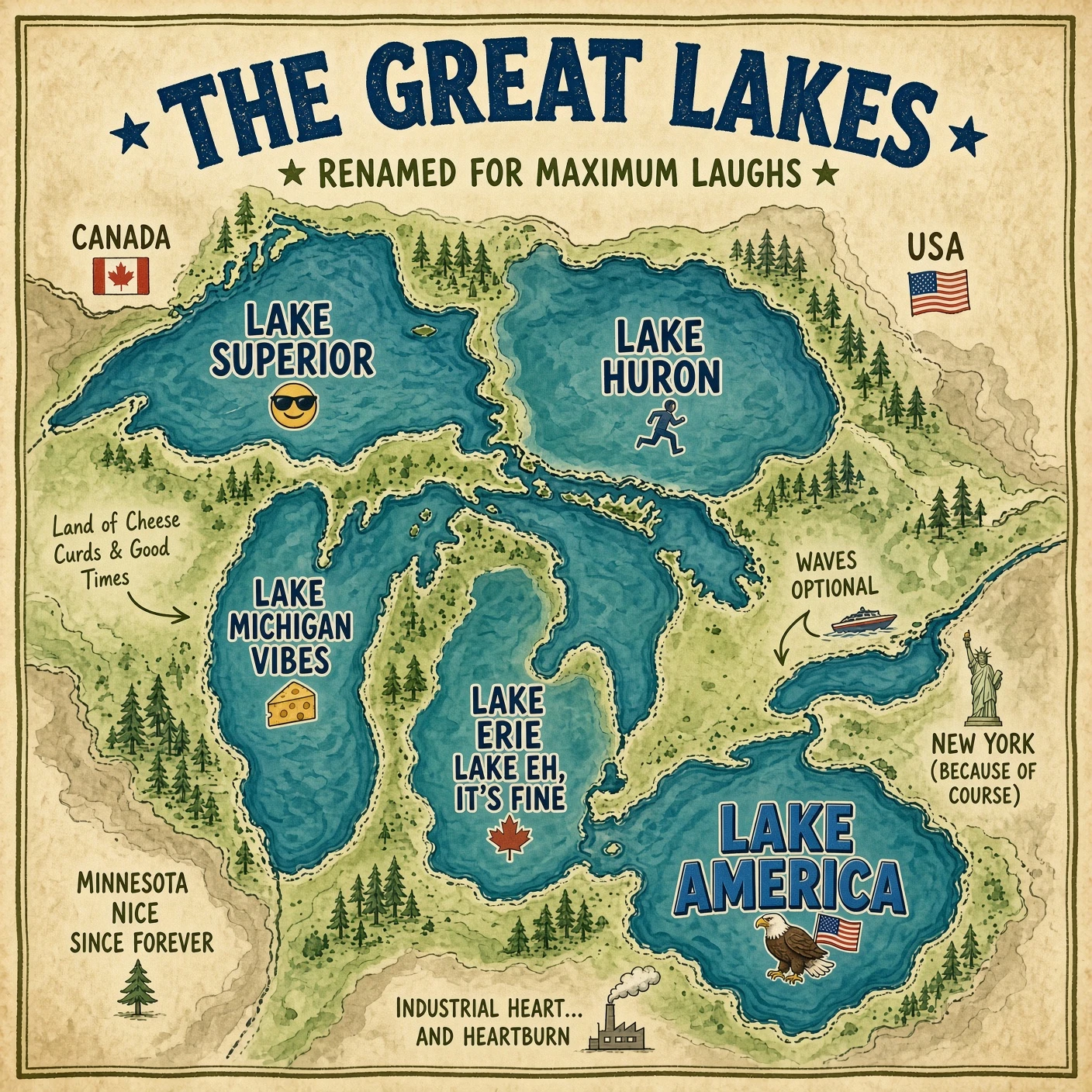 Trump Weighs Historic Rename of Lake Ontario to Lake America
