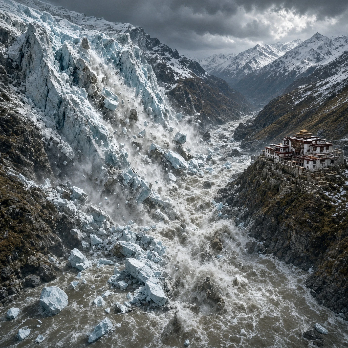 Mysterious Ice Collapse Floods Tibet as China Tightens Imperial Grip