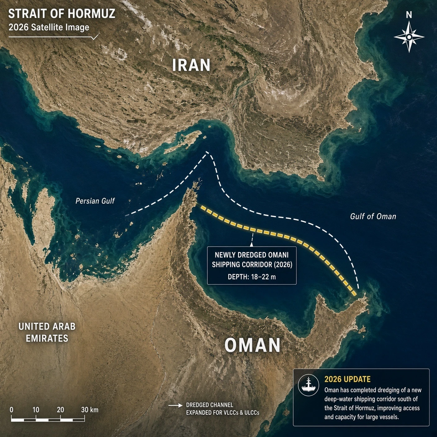 Covert American Dredging Opens Unused Corridor on Omani Hormuz Side