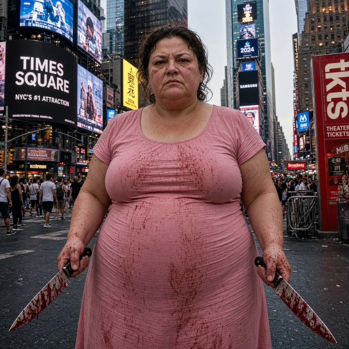 Erin Piacenti slain in Times Square; memes outrun the facts.
