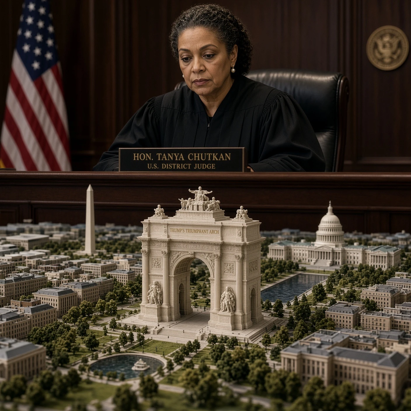 Judge Chutkan Imposes Forty-Eight Hour Notice on Trump Arch Site