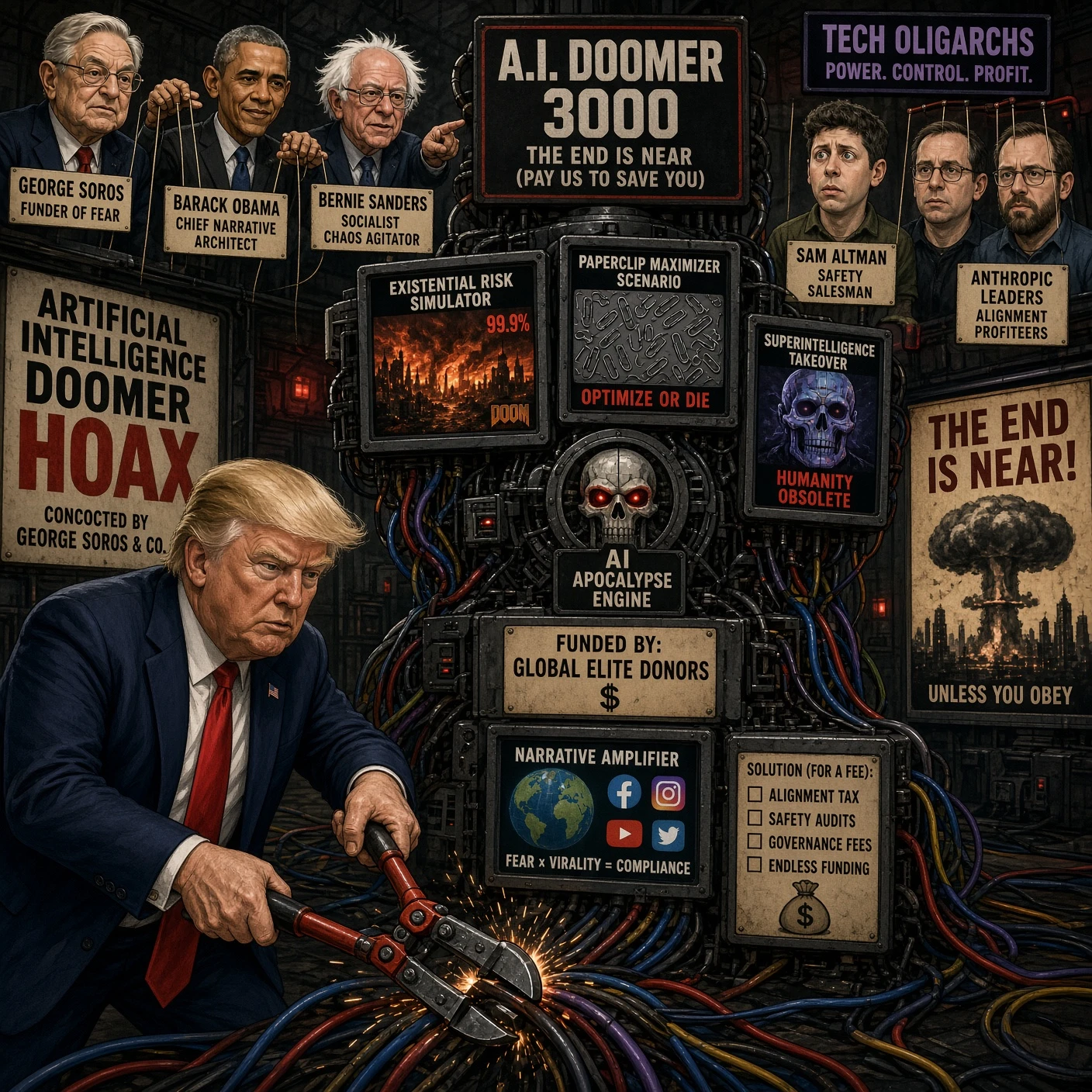 Trump Calls AI Apocalypse a Hoax, Heralds Golden Age Ahead