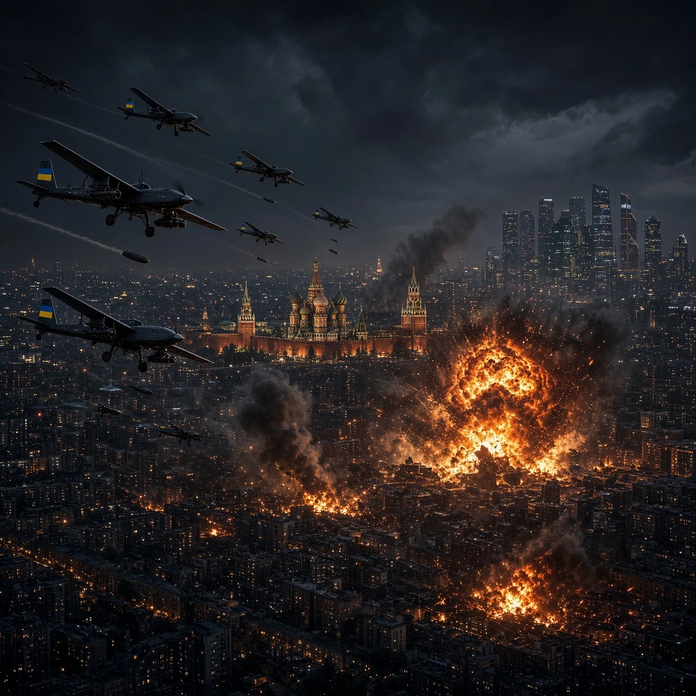 Ukraine’s Swarm Hits Moscow Refinery as Russia Warns Retaliation