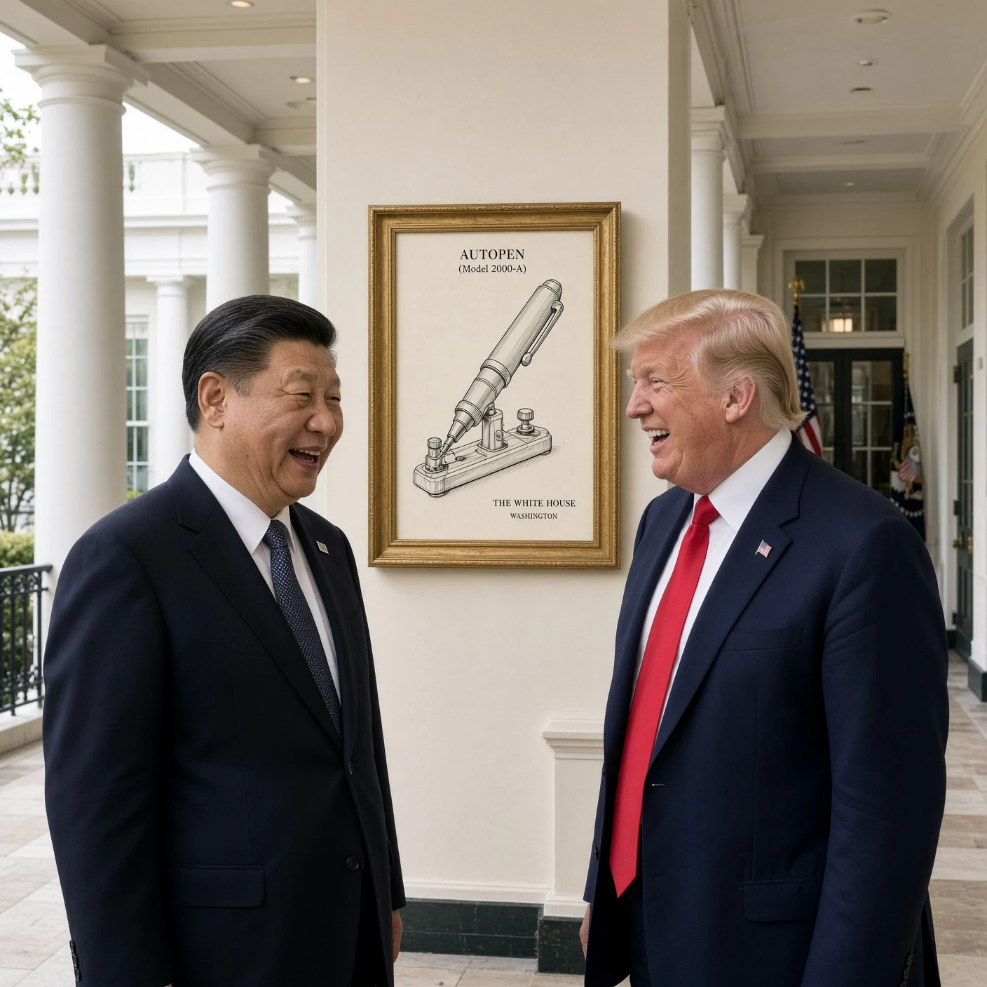 Trump Gifts Xi America's Eagle After AutoPen Portrait Chuckle