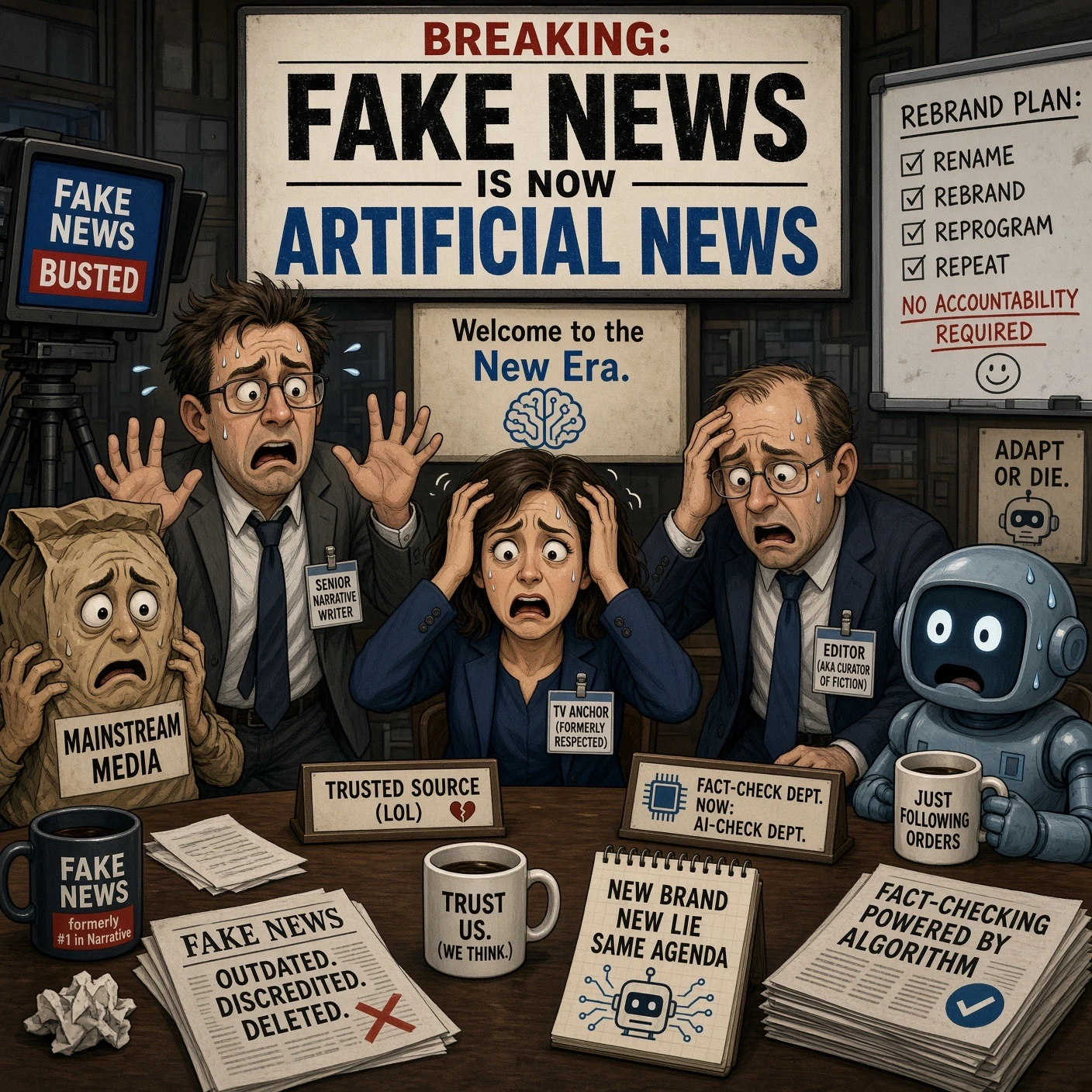 Trump Rebrands AI Super Intelligence, Saddles Networks With Artificial News