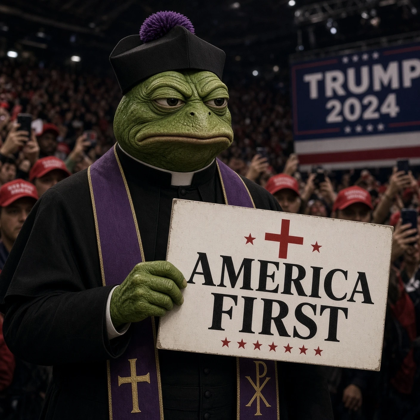 Groypers Wave America First Flag as Melting Pot Forges Them