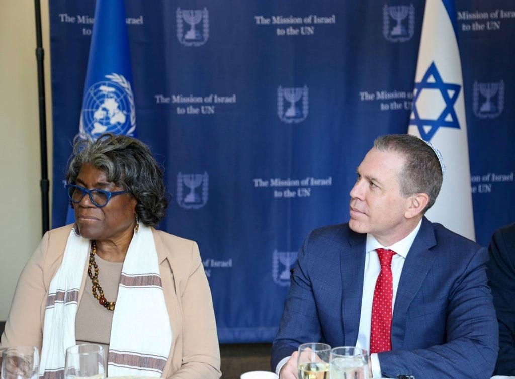 Erdan holds mock Passover seder at UN attended by 70 ambassadors