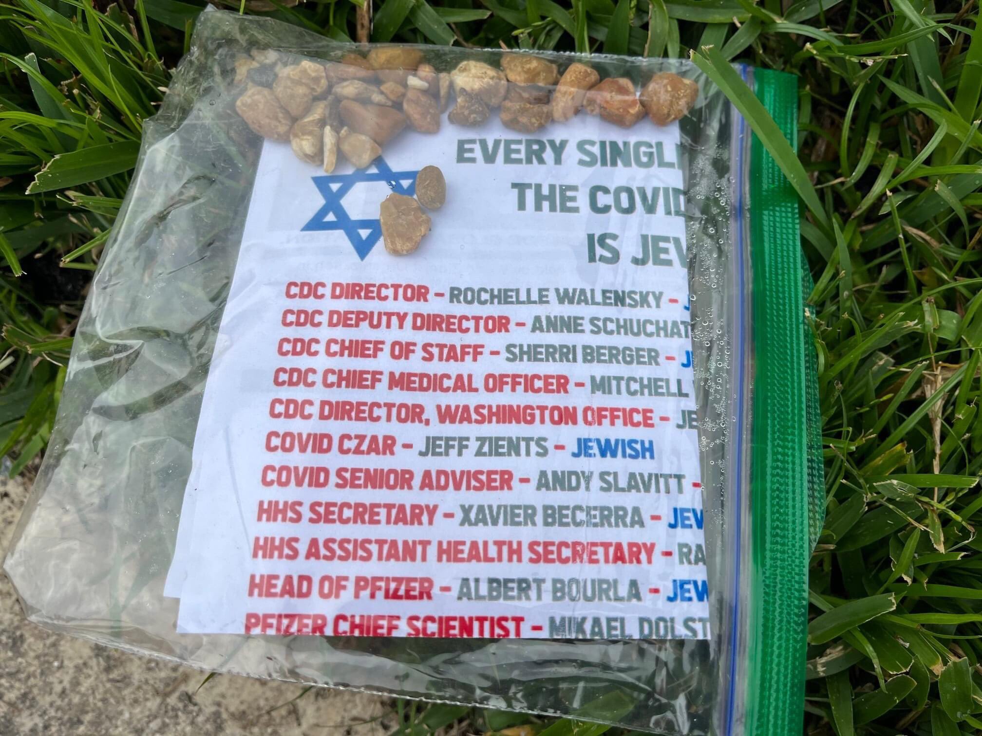 Anti-Semitic fliers dispersed in US by group ‘motivated by hatred of Jews’
