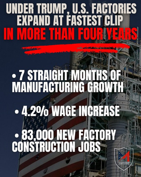 Manufacturing Jobs Flock to the U.S. Thanks to President Trump’s America First Economic Agenda