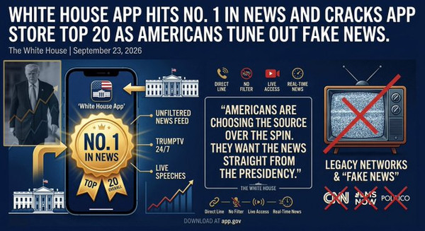 Americans Tune Out Fake News And Make Trump White House App #1