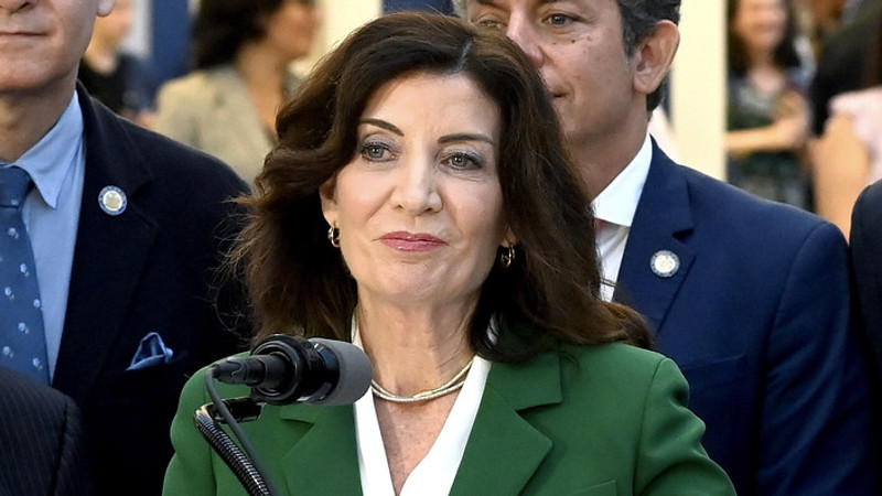 Kathy Hochul blasted for launching 'tone deaf' big furry mascot to promote school cell phone ban