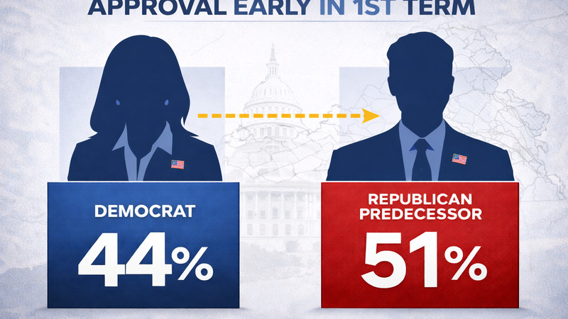 New Poll Signals Trouble for Dem Governor as Support Lags Behind Predecessor