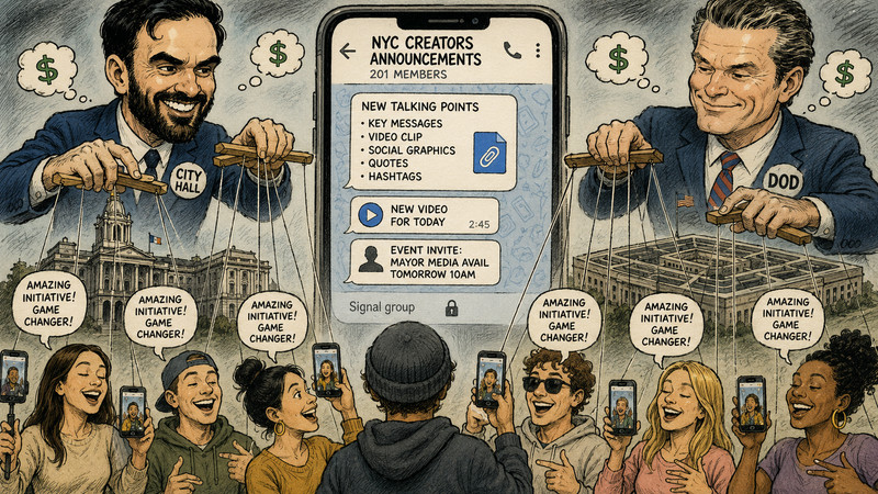 Your Favorite Influencer Is In A Government Group Chat. A Bunch Of Them Are Getting Paid.
