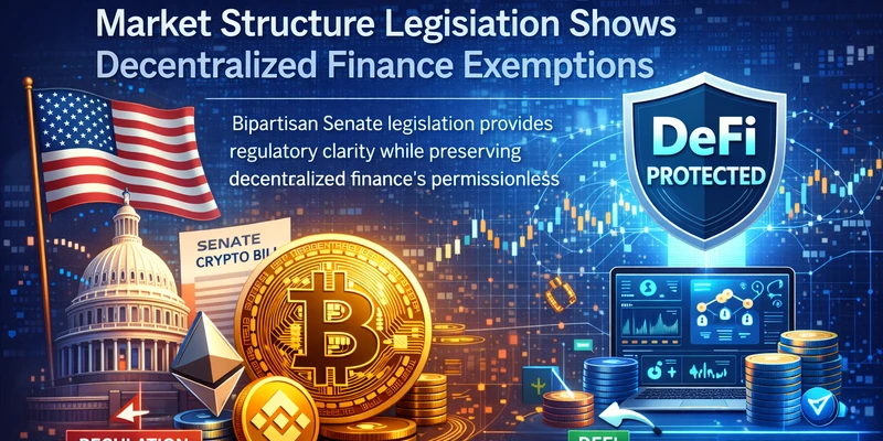 Senate Crypto Bill Draft Protects DeFi: Market Structure Legislation Shows Decentralized Finance Exemptions