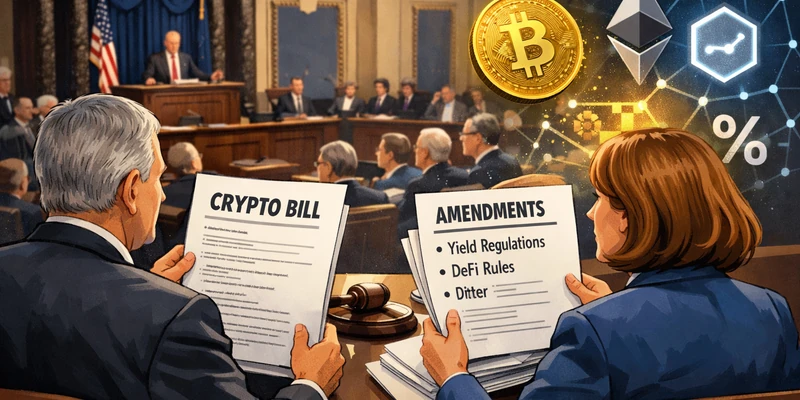 Senate Crypto Bill Faces Flood of Amendments: DeFi and Yield Provisions Draw Heavy Focus