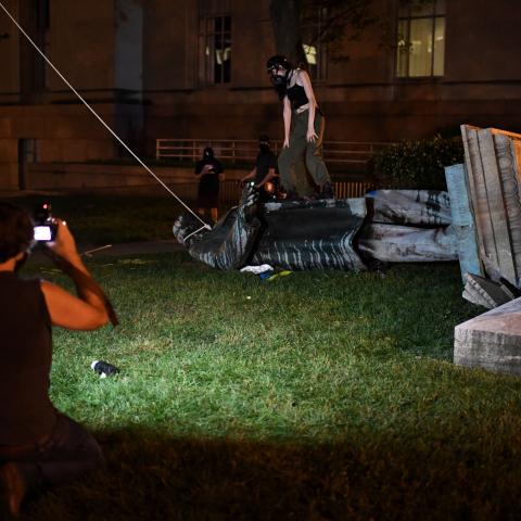 Trump administration returns Confederate general statue in DC vandalized, toppled during BLM riots