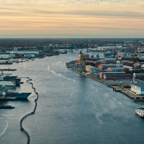 Trump en route to Navy’s 250th anniversary celebration in Norfolk
