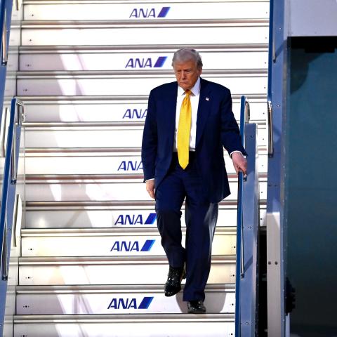 Trump at Japan's Yokosuka Naval Base says F-35 missiles from US  'will arrive this week'