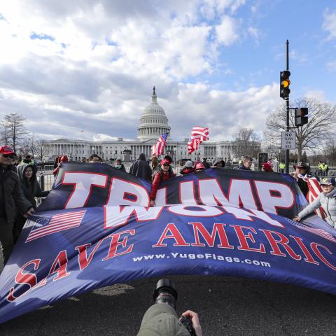 Former Proud Boy leader Tarrio, other J6ers march to Capital on 5th anniversary of riot