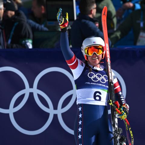 U.S. athlete Breezy Johnson wins gold medal in women’s alpine skiing downhill, Lindsey Vonn crashes
