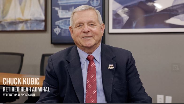 Admiral Charles Kubic, Retired Rear Admiral Seabees, has been named VFAF Hero of the Month April 2025