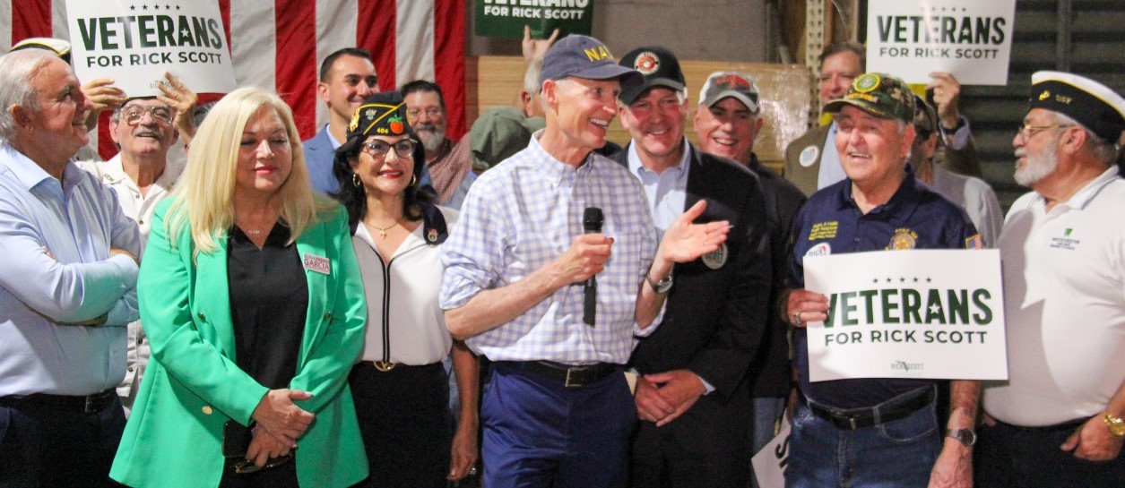 VFAF’s Yvette Benarroch Invited to Speak with Senator Rick Scott at Veterans for Scott Press Conference