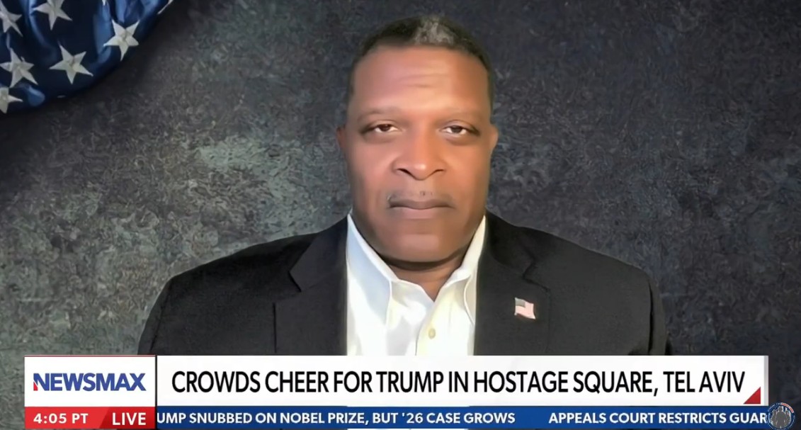 FAF’s Berney Flowers on Newsmax Tel Aviv Crowds cheer for Trump