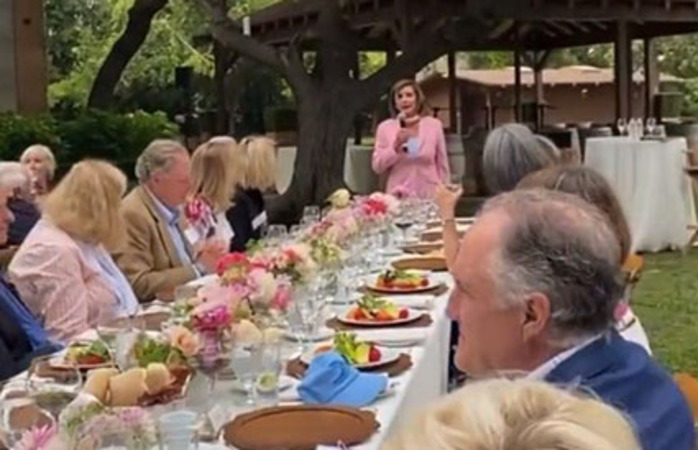 Only diversity was wait staff at Pelosi shindig