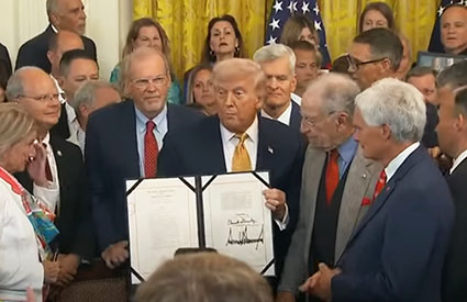 Trump signs HALT Fentanyl Act; cuts funding to Cali 'train to nowhere'