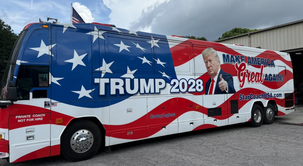 VFAF Ambassador Danny Hamilton launches Trump 2028 Bus